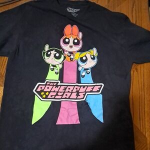 NWT Men's The Powerpuff Girls Black Graphic T-Shirt Size Large